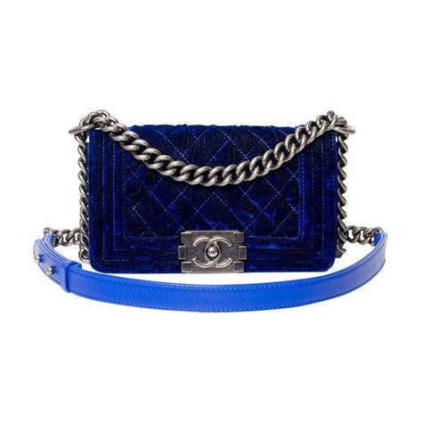 chanel boy bag iridescent blue|chanel boy bag blue velvet.